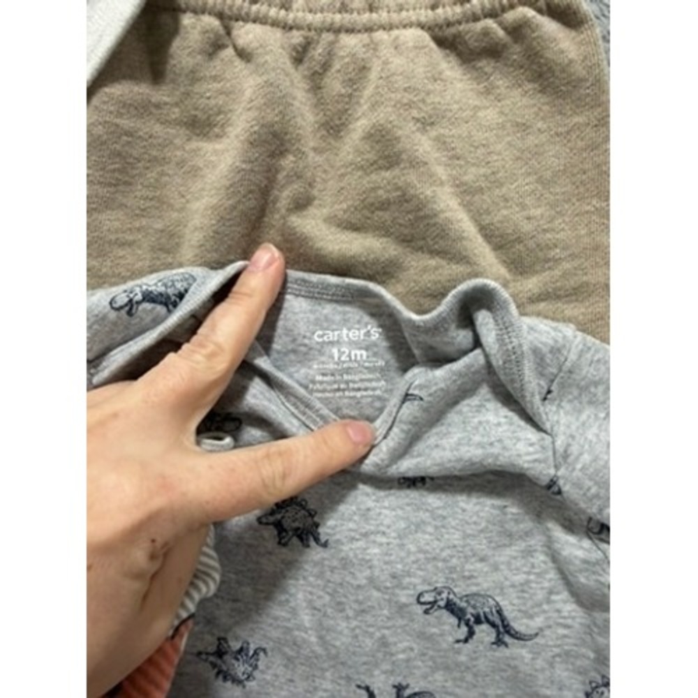 Baby Boy Clothes Bundle 12M Carters Calvin Klein Little Planet 7pc Set Bodysuits - Picture 5 of 10
